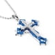 thumbnail image 1 of Handsome Men's Zircon Cross Pendant Necklace - Exquisite Three Layer Titanium Steel Jewelry for Classic Style and Holiday Gift, 1 of 5
