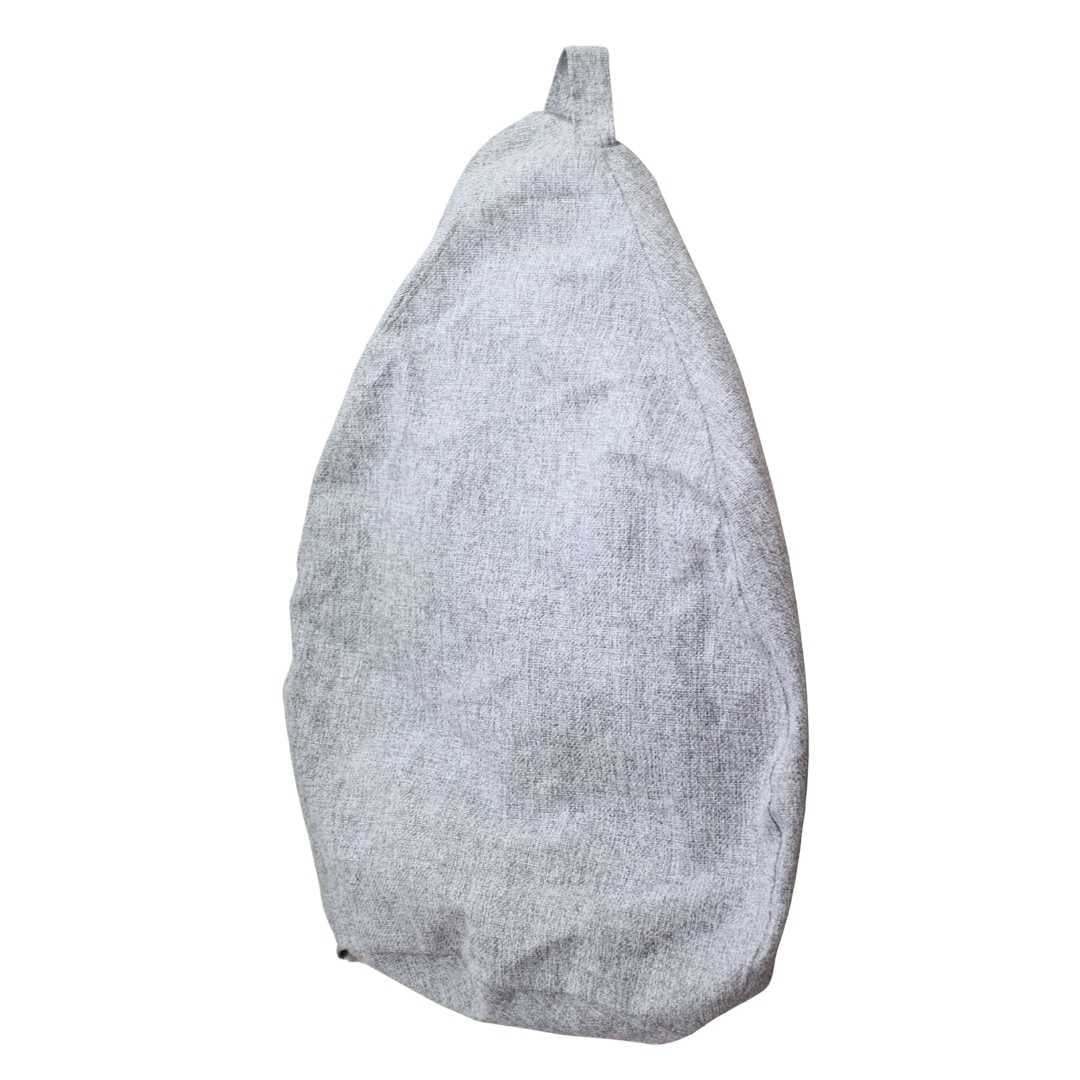 Máxima Design - Funda Pouf Pera Gris Omega (sin Relleno) 100x120x120