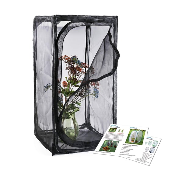 Hábitat para mariposas RESTCLOUD 38 x 38 x 76 cm, jaula de malla para exterior