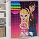 thumbnail image 5 of Penny-theme 4-Piece Shower Curtain Set with Rugs, Waterproof Bathroom Decor Set Includes Bath Mat, U-Shaped Rug, Toilet Lid Cover and Curtain with Hooks, 5 of 6