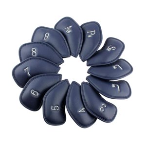 Magideal - 12 Piezas De Cubierta De Cabeza De Hierro De Golf, Protector De Cubierta De Cabeza De Palo De Golf, Accesorios Impermeables Antiarañazos Para Tacos De
