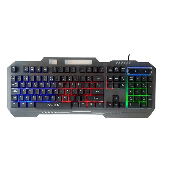 Teclado gamer metálico Aoas M888 rgb español
