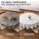 thumbnail image 2 of Mantel De Mesa Redondo Tela Hule Antimancha Impermeable Blanco Az, 2 of 10
