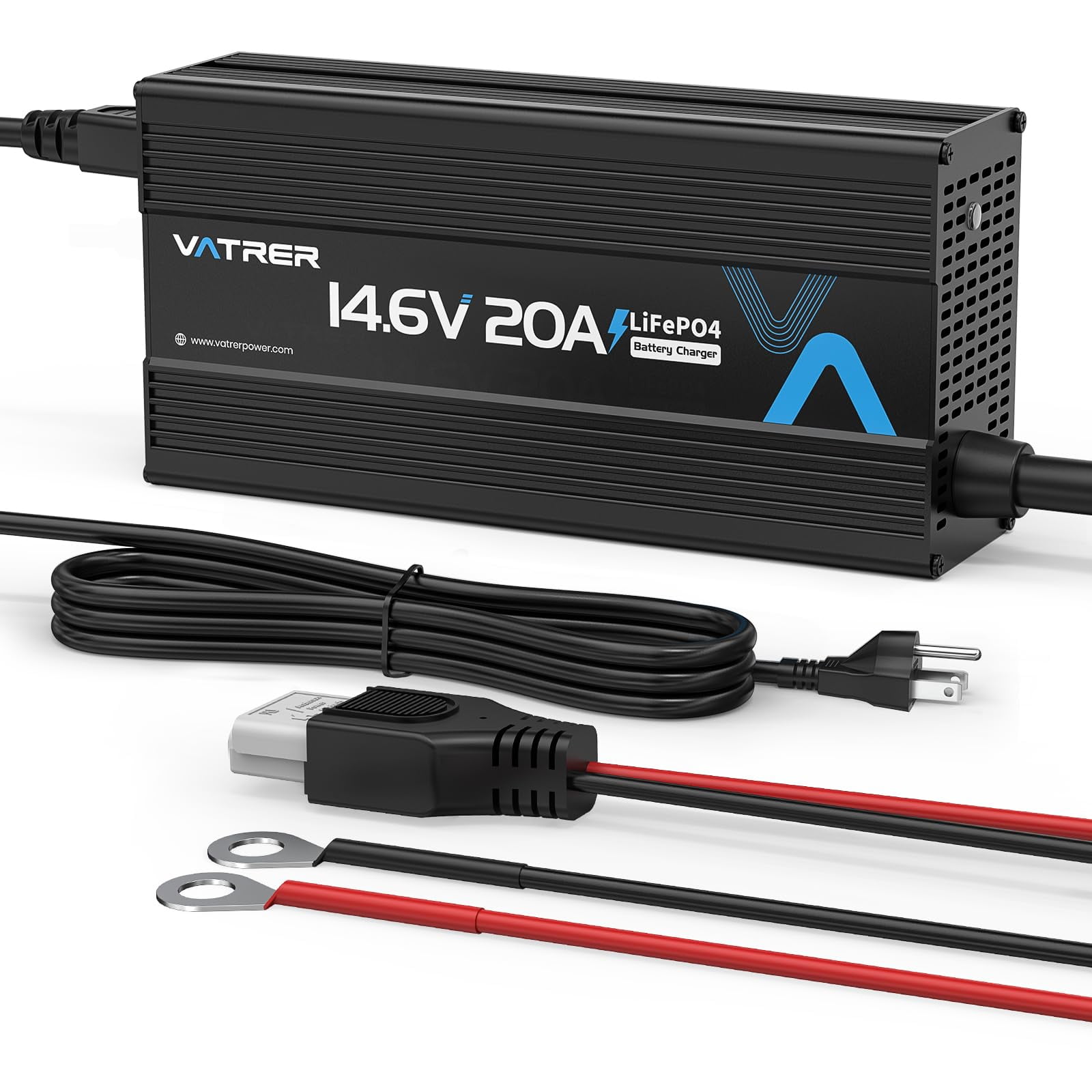 Cargador De Baterías Vatrer Power 14.6v Lifepo4 12v 20a