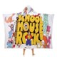 thumbnail image 1 of Escuela de Rock Manta Capa con Capucha Anti-Bolitas, Manta de Lana Ártica Suave, Manta Portátil de Felpa Ligera y Lujosa, Poncho para Siesta en Casa y Oficina, 100*130cm, 1 of 6