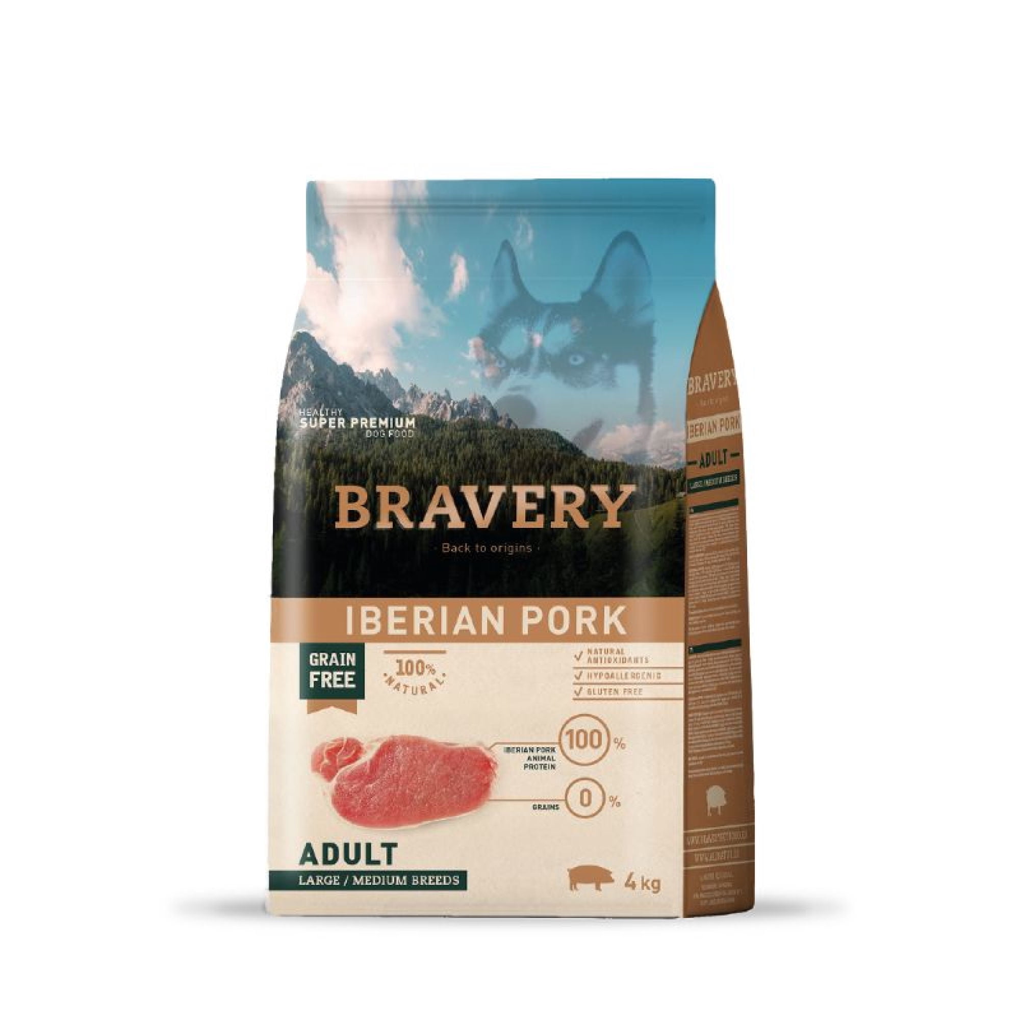 Alimento Super Premium Para Perros Adultos Razas Medianas y Grandes Sabor Cerdo 4 kg
