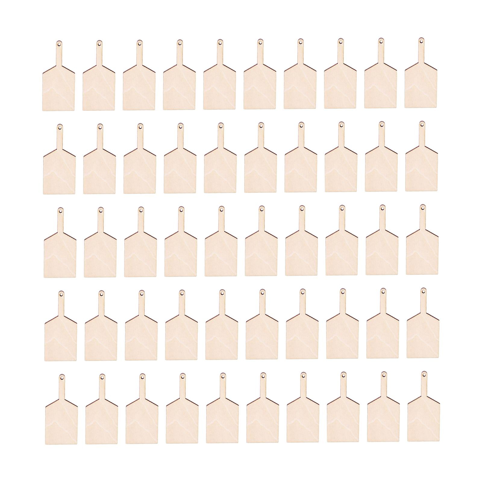 Bothyi - 50x Tabla De Cortar De Madera Diy Decoración Del Hogar Mini Para Verduras Pan Tipo B