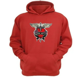 Genérico - Polerón Canguro Bon Jovi Rojo Talla Xl Unisex