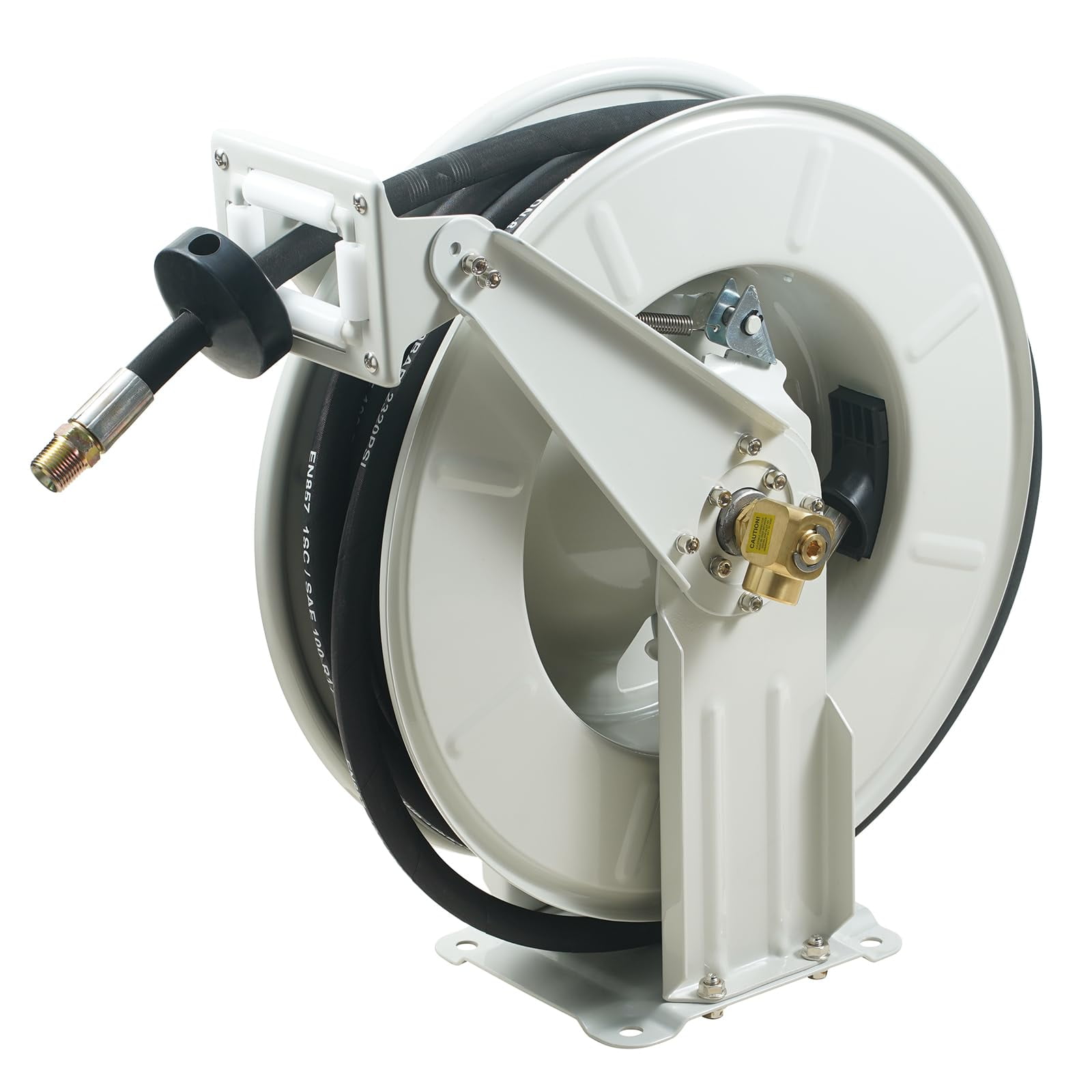 Carrete De Manguera De Combustible Vevor De 1/2 X 50 Pies Retráctil Con Manguera De 2300 Psi