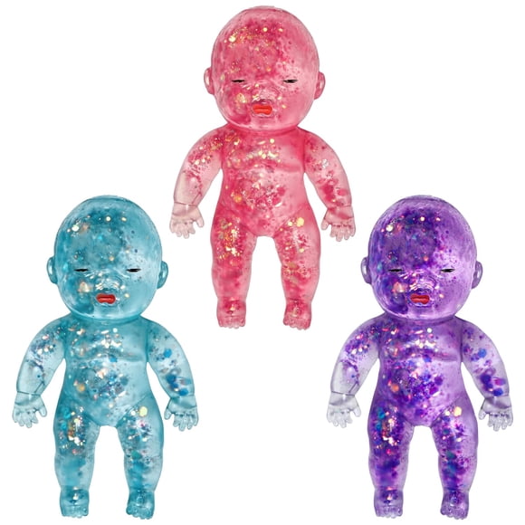 Juguete de Apretar VSFPLM Muñeca de Purpurina con Mezcla de 3 Colores