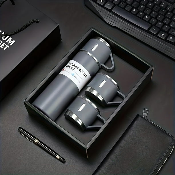 1pc/1Set Stainless Steel Thermal Cup, With Gift Box Set, Double Layer Leakproof Insulated Water Bottle, Keeps Hot And Cold Drinks For Hours, Suitable For Cycling, Backpacking, Office Or Car, School, P