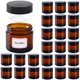 thumbnail image 1 of Frascos de vidrio HXARTMIS Amber de 60 ml con tapas, paquete de 24 unidades para crema, 1 of 7