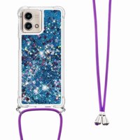 Funda Foxdock Para Motorola Moto G Stylus 5G 2023 Con Cuerda Ajustable, Brillo Líquido, Protección Antigolpes Y Lente – Ideal Para Regalo
