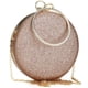 thumbnail image 3 of Bolso de mano para mujer, estilo tote, con cadena y anilla circular con diamantes de imitación, color plateado, talla única, 3 of 5