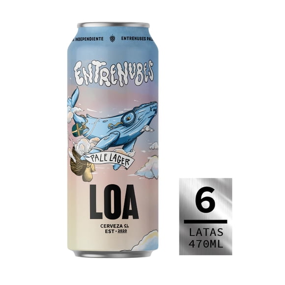 Entrenubes (Pale Lager) 6 Pack 470ml Cerveza LOA 6 Pack
