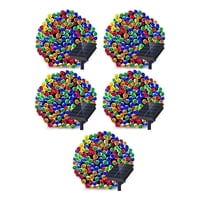 Shop E-Home - Guirnalda Pack X5 Solar Navideña 10 Mts. 100 Led Multicolor