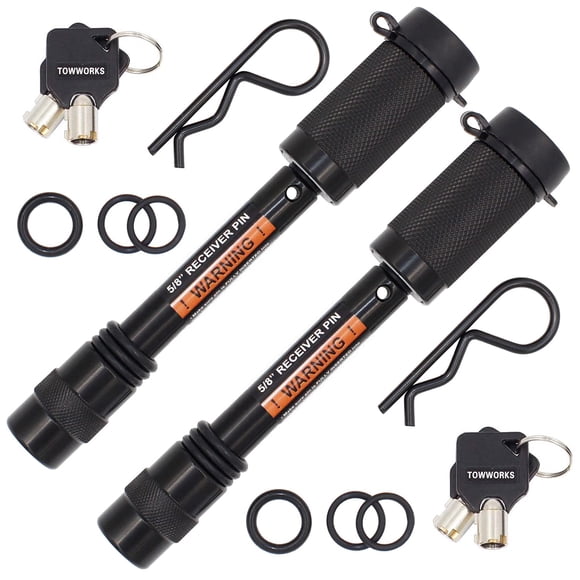 Juego de candados para enganche para remolque TowWorks 79632 con llave igual 5/8, paquete de 2
