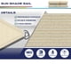 thumbnail image 3 of Windscreen4less Toldo de Sombra Triangular 3,6 m Beige con Protección UV, 3 of 8