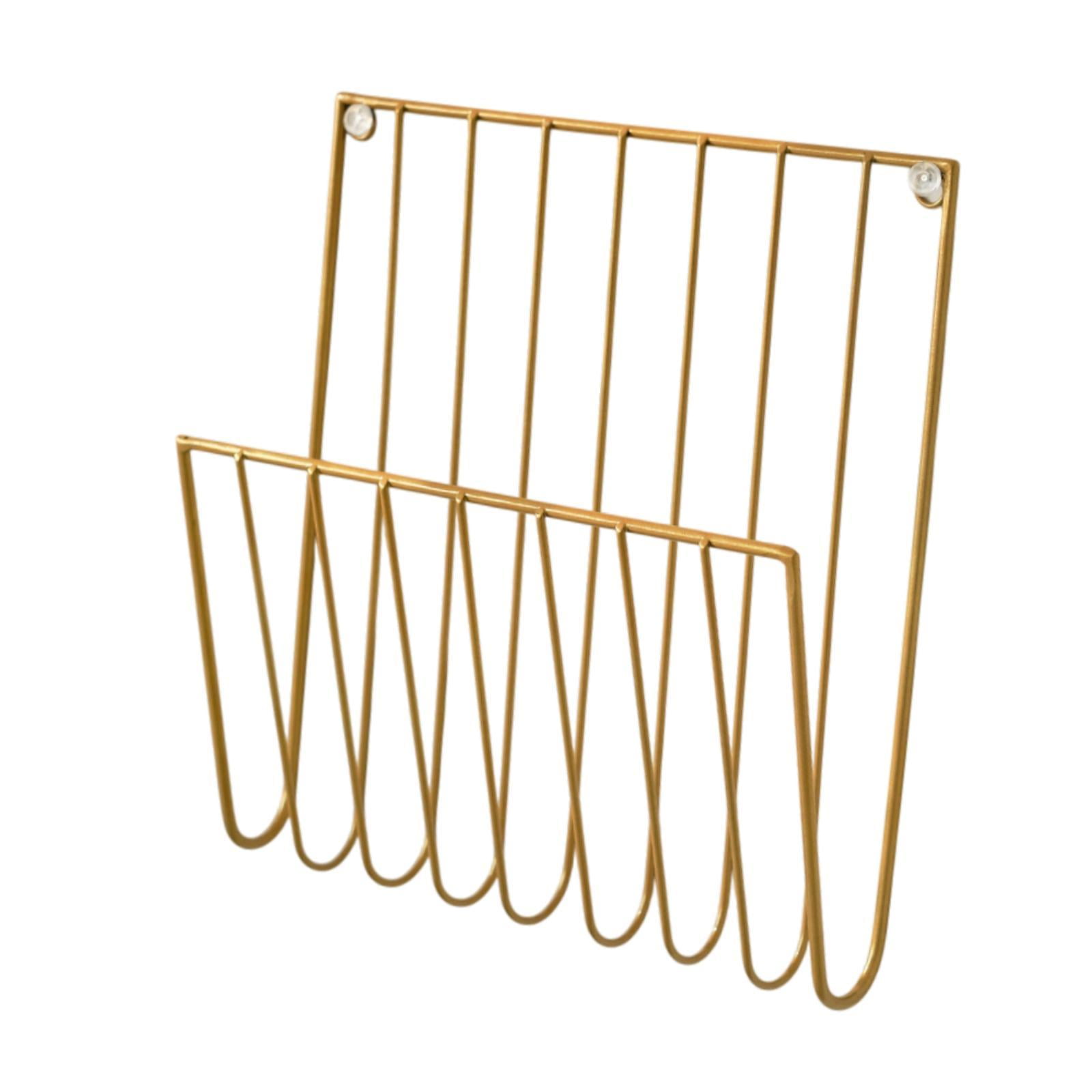 Magideal - Decoración Del Titular Del Archivo De La Revista Decoración De Periódicos De Hierro Organizador De Archivos De Periódico Para Documentos Folletos Libr Oro