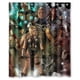 thumbnail image 1 of Cortina de ducha con atractivos personajes de cómics y ganchos, tamaño 60 x 72 pulgadas, 1 of 3