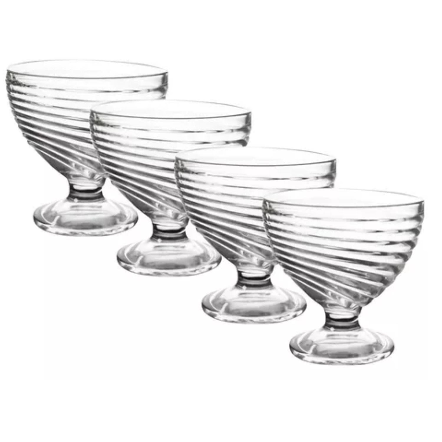 Set 6 Copas Para Postre Helados Lineas 300ml Allegra