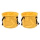 thumbnail image 3 of 2pcs Cubo De Pesca Plegable Para Acampar Al Aire Libre Cubo De Agua Para Peces Amarillo 30L, 3 of 5