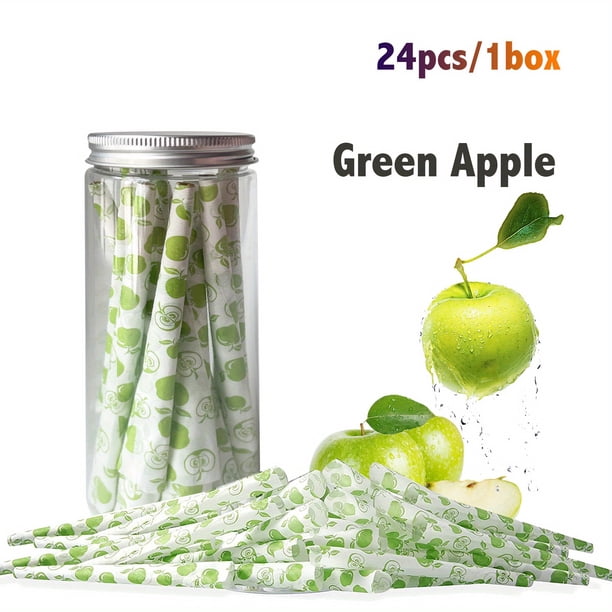 24pcs, Fruit Flavored Pre-Rolled Cones, Tapered Paper With Tips On The Roll, Suitable For Regular Herb Grinder Flavor Paper, Translucent Pre-Rolled Cones, Cigarette Paper, Hornet Natural Unrefined Rol