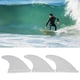 thumbnail image 2 of 3 aletas de PVC resistentes para tabla de surf, para cuencas hidrográficas (blancas), 2 of 8