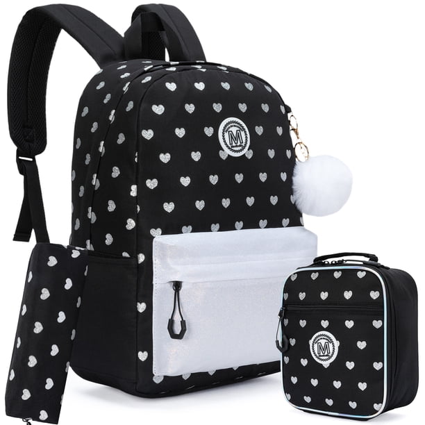 New Cute hot stamping love backpack Laptop bag girls backpack with Lunchbag and Penbag for school travelling picnic