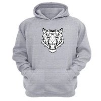 Genérico - Polerón Canguro Tigre Gris Claro Talla Xl Unisex