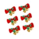 thumbnail image 2 of 6 Piezas De Lazos Navideños Con Cascabeles Para Manualidades, Para Envolver Regalos De Fiesta, Coronas De Hojas Verdes, 2 of 3
