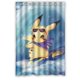 thumbnail image 1 of Cortina de ducha de Pokémon Pikachu, juego de cortina de baño con ganchos, tamaño 48 x 72 pulgadas, 1 of 3