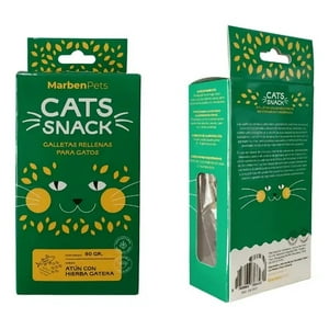Cats Snack - Snack Gato Galleta Rellena De Atun Con Hierba Gatera 80 Gr