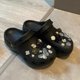 thumbnail image 4 of Tapas para charms de zapatos JIANYI 100 uds negro y transparente, 4 of 6