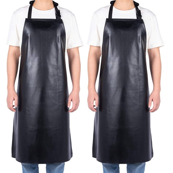 Delantales Homsolver, impermeables, de goma, tipo carnicero, 2 unidades, para hombre
