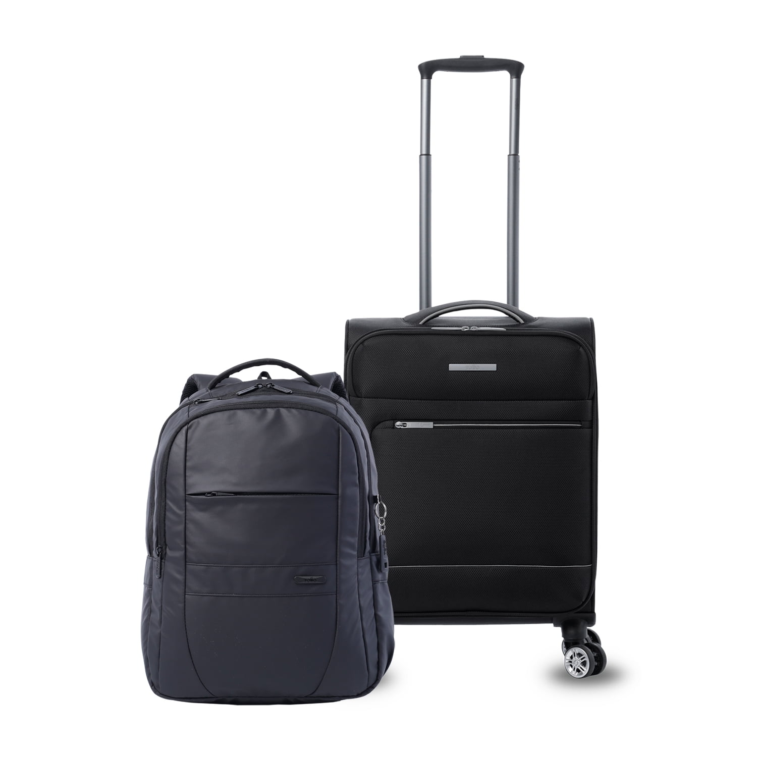 Pack Maleta Cabina Liviana + Mochila Urbana Wivetto Negra Totto