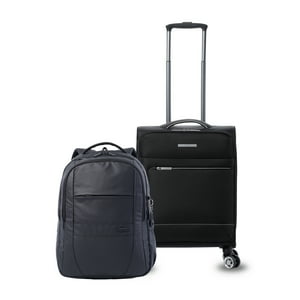 Pack Maleta Cabina Liviana + Mochila Urbana Wivetto Negra Totto