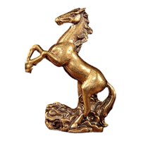 Magideal - Estatuilla De Caballo, Pequeño Adorno De Caballo De Escritorio, Estatua De Caballo De Latón, Obra De Arte De Bronce Para El Hogar, Estantería, Oficina