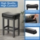 thumbnail image 3 of Juego de 2 taburetes de bar Raynesys con altura de mostrador y asiento tipo sillín, 3 of 9
