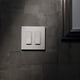 thumbnail image 2 of Placa de Pared Lutron Claro 2 Gang Satinada Medianoche, 2 of 6