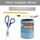 thumbnail image 5 of Rusty Rivets-theme Cylinder Pen Holder Pencil Organizer with Flannel Lining PVC Leather Material Cardboard Base for study work 10*8CM, 5 of 6
