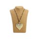 thumbnail image 1 of Collar Largo De Gamuza Animal Print Con Dije Corazón 45 Cm, 1 of 5