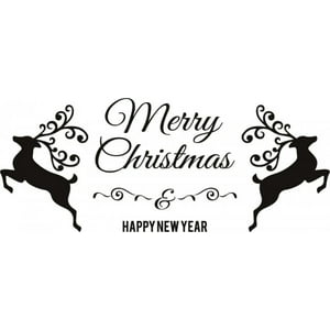 Rienda Libre Graphics - Decomural Merry Christmas Reindeer Ws-50023