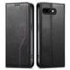 thumbnail image 1 of Funda tipo cartera para Google Pixel 9A de piel con cierre magnético, ranuras para tarjetas y correa para la muñeca Negro, 1 of 6