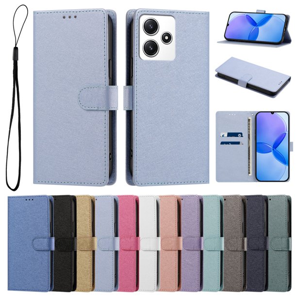 Cartera Protectora para Xiaomi Redmi 12 con Soporte, Azul Cielo