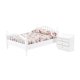 thumbnail image 2 of 1:12 Cama De Casa De Muñecas En Miniatura Con Mesita De Noche, Juguete De Simulación Para Niños, Blanco B, 2 of 5