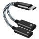 thumbnail image 1 of Adaptador USB-C HLDInie de audio y carga dual USB-C 27W, 1 of 7