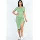 thumbnail image 1 of Vestido Midi Con Dobladillo Dividido Y Fruncido Lateral Con Cordón, 1 of 2