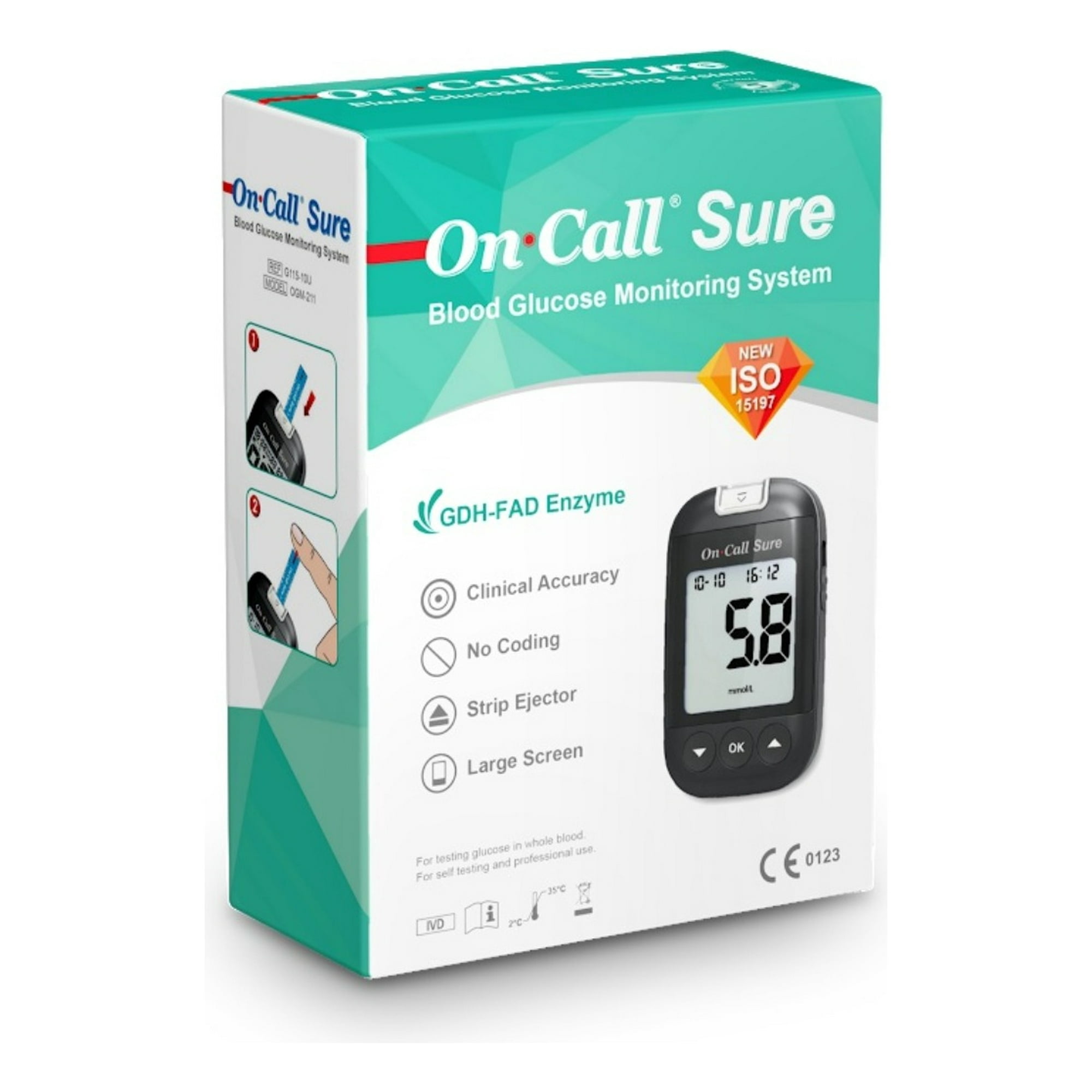 Glucometro Diabemed On Call Sure Negro Con Accesorios