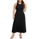 thumbnail image 2 of Agnes Orinda Vestido Suéter Talla Grande para Mujeres Cuello Redondo Sin Mangas Tejido Casual Vestido de Punto 4X Negro, 2 of 6